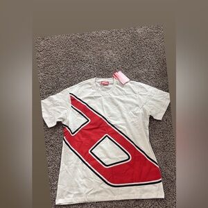 Diesel Kids Tee with Bold Red Graphic